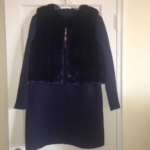 Iman Platinum Luxe City Coat Couture FauxFur Vest